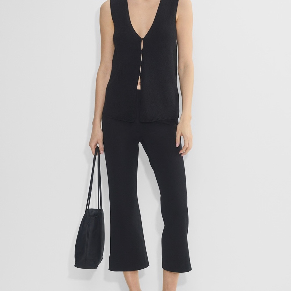 Aritzia Black Basque Hip Waist Sweater